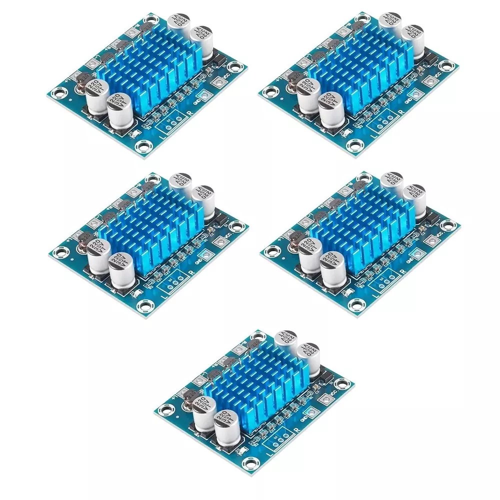 Invento Digital Stereo Audio Power Amplifier Board 2.0 Channel 12-24 V Supply Voltage 4-8 Ω Output Impedance, XH-A232 TPA3110 (Pack of 5 Pcs)