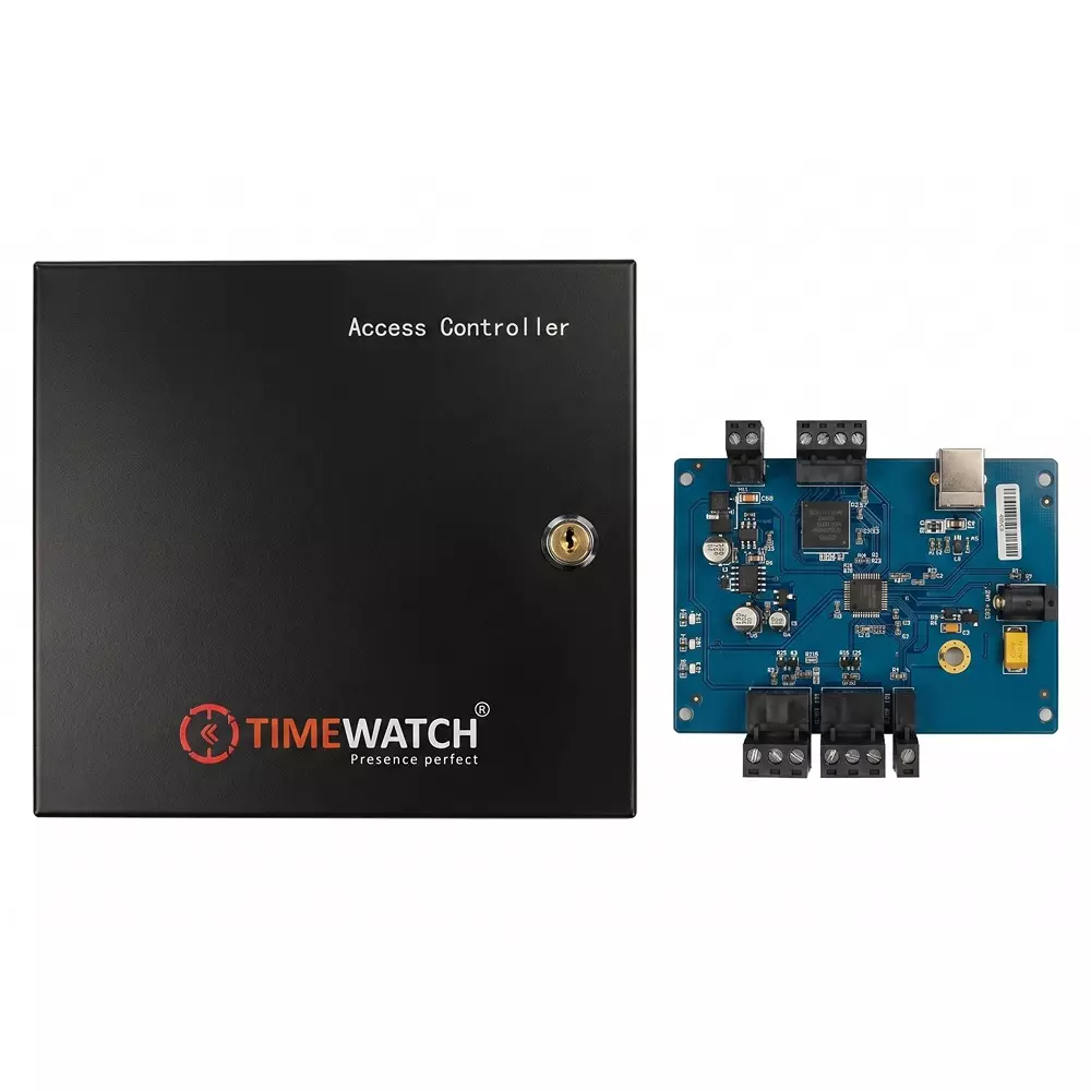 Timewatch One Door Controller PCB with Box & Power Supply TCP/IP Communication Interface and AC 220 V Input Voltage, TW-1DCB