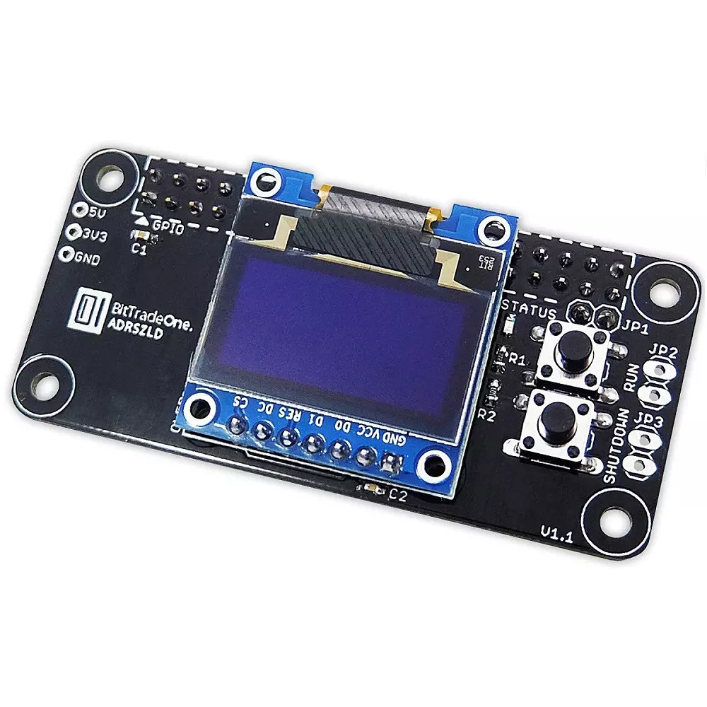 Bit Trade One Expansion Board Raspberry Pi Zero v1.3 / W / WH (GPIO pin header soldering is required for v1.3 and W) Raspberry Pi 2/3, ADRSZLD