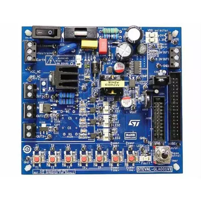 STMicroelectronics Evaluation Board for Triac and AC Switch Insulated Control, STEVAL-GLA001V1
