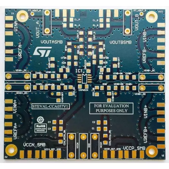 STMicroelectronics Bare PCB Evaluation Board for Dual Operational Amplifier, STEVAL-CCA057V1