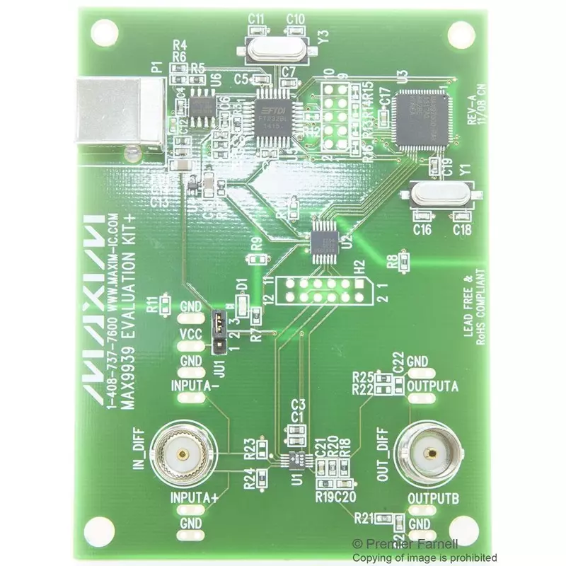 ANALOG DEVICES Signal Conditioning Development Kits EVAL BOARD, PROGRAMMABLE GAIN AMPLIFIER, MAX9939EVKIT+
