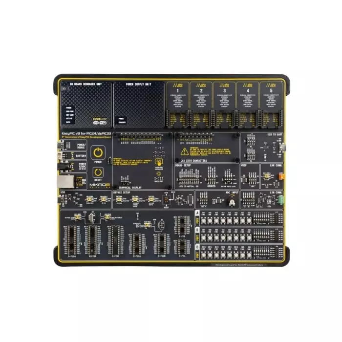 BRAND REX Embedded Board Easy PIC v8 For PIC24/dsPIC33, MIKROE-4750