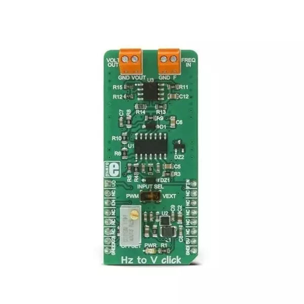 MIKROELEKTRONIKA Voltage to Frequency / Frequency to Voltage Add-On Board 3.3 & 5 V, MIKROE-2890