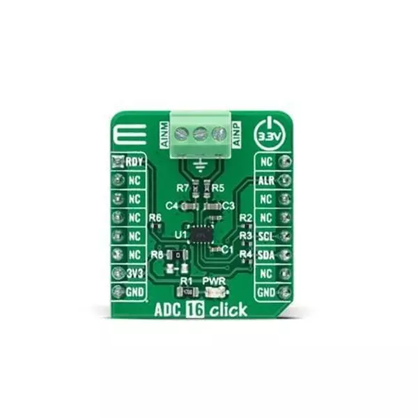 MIKROELEKTRONIKA ADC Add-On Board 3.3 V, MIKROE-4937