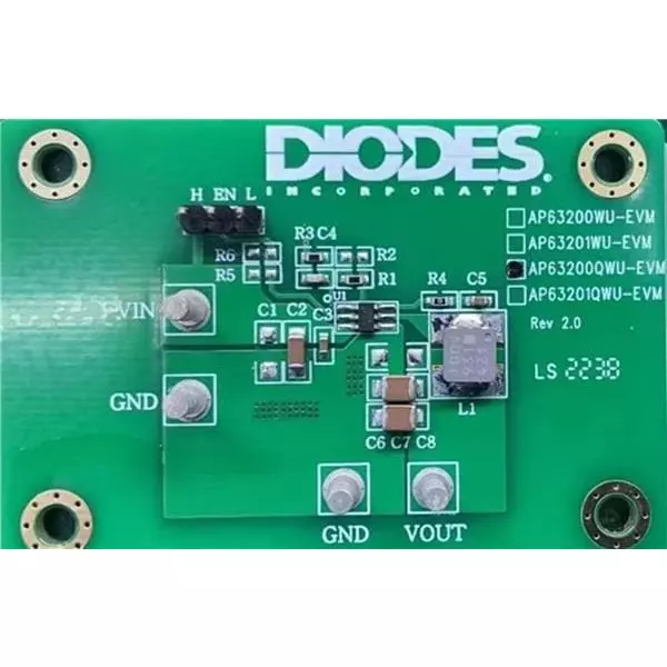 DIODES INC Evaluation Board 3.8 to 32 V Input Voltage, AP63200QWU-EVM