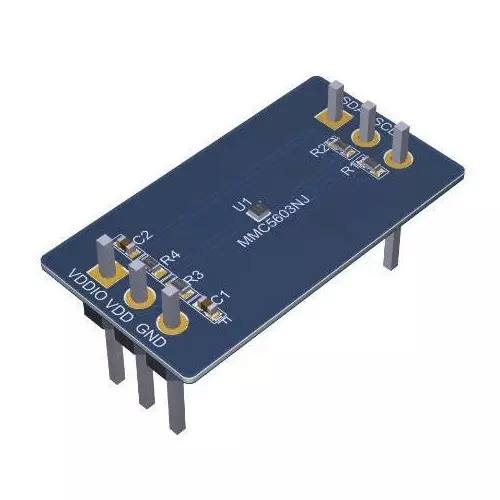 MEMSIC Magnetic Sensor Prototyping Board for Evaluation Of MMC5603, MMC5603NJ-B