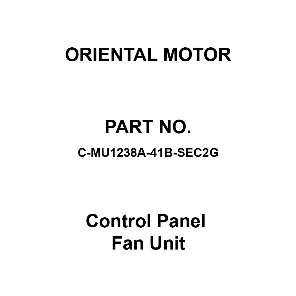 ORIENTAL MOTOR Control Panel Fan Unit 50Hz/1.9, 60Hz/2.2 m³/min Exhaust Type, C-MU1238A-41B-SEC2G