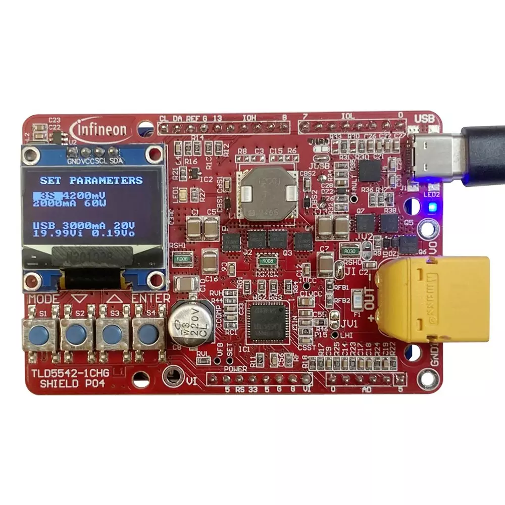 Infineon Evaluation Board 1 Output 5 Amp, TLD55421CHGSHIELDTOBO1