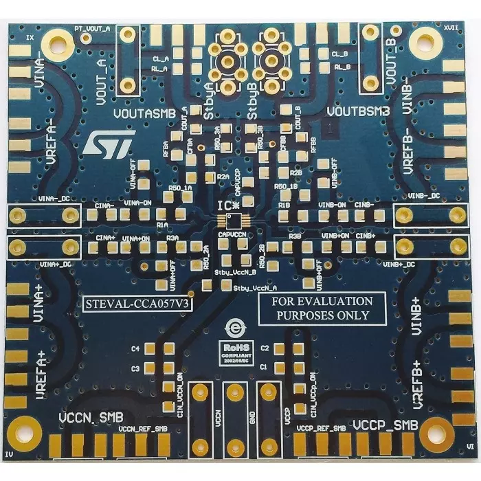 STMicroelectronics Operational Amplifier Evaluation Board, STEVAL-CCA057V3