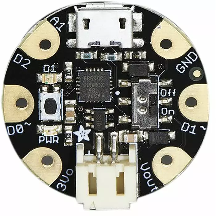 ADAFRUIT INDUSTRIES GEMMA V2 Wearable Development Board, 1222