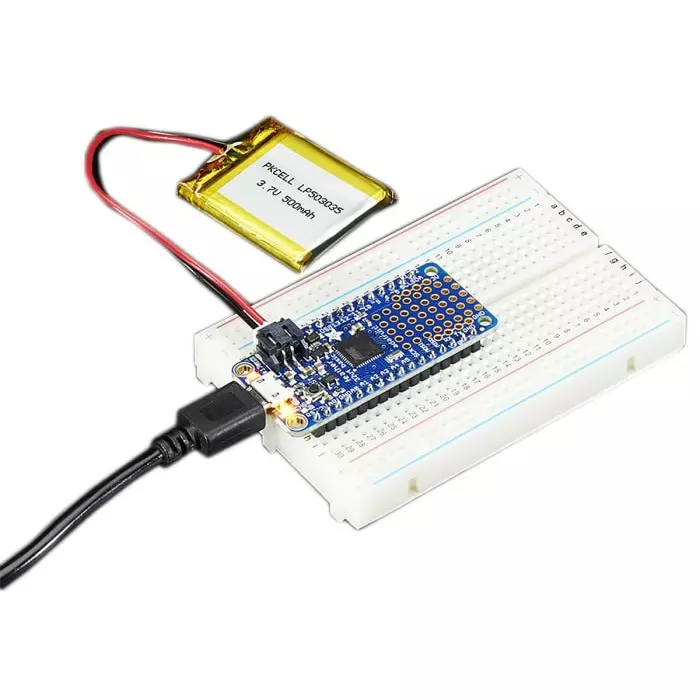 ADAFRUIT INDUSTRIES Feather 32u4 Basic Proto Development Board MCU, ATmega32u4, 2771