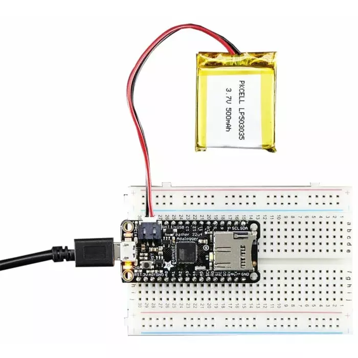 ADAFRUIT INDUSTRIES Feather 32u4 Adalogger MCU Development Board, 2795