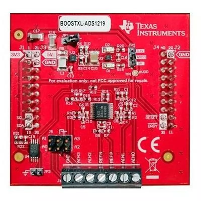 TEXAS INSTRUMENTS ADC Add-On Board 3.3 & 5 V, BOOSTXL-ADS1219