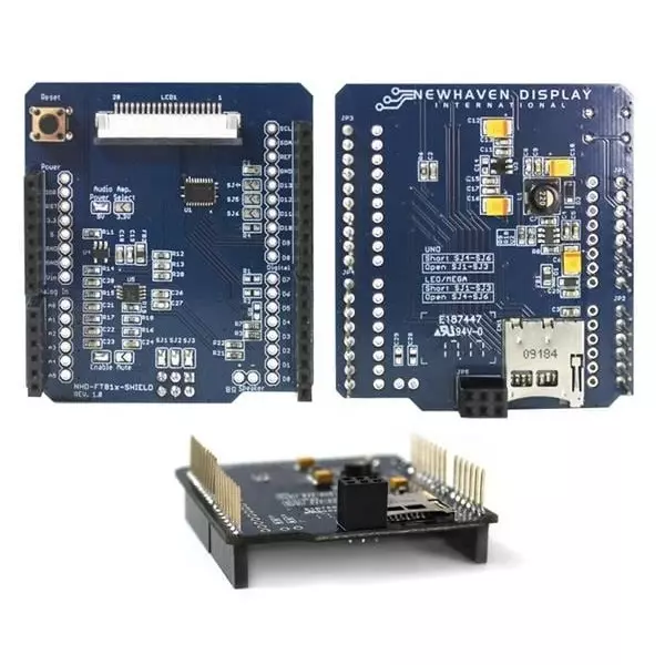 Newhaven Display Arduino Shield 3.3 V, 5 V Operating Supply Voltage, NHD-FT81x-SHIELD