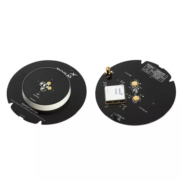 TAOGLAS Evaluation Board 1176.45 MHz, 1227.6 MHz, 1278.75 MHz, 1542 MHz, 1561 MHz, 1575.42 MHz, 1603 MHz Frequency, AGPDFD6010A