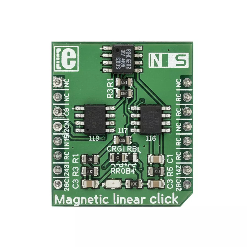 MIKROELEKTRONIKA Magnetic Linear Sensor Add-On Board 3.3 V, 5 V Operating Supply Voltage, MIKROE-3274
