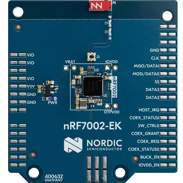 NORDIC SEMICONDUCTOR Evaluation Kit 2.4 GHz to 5 GHz Frequency, nRF7002-EK