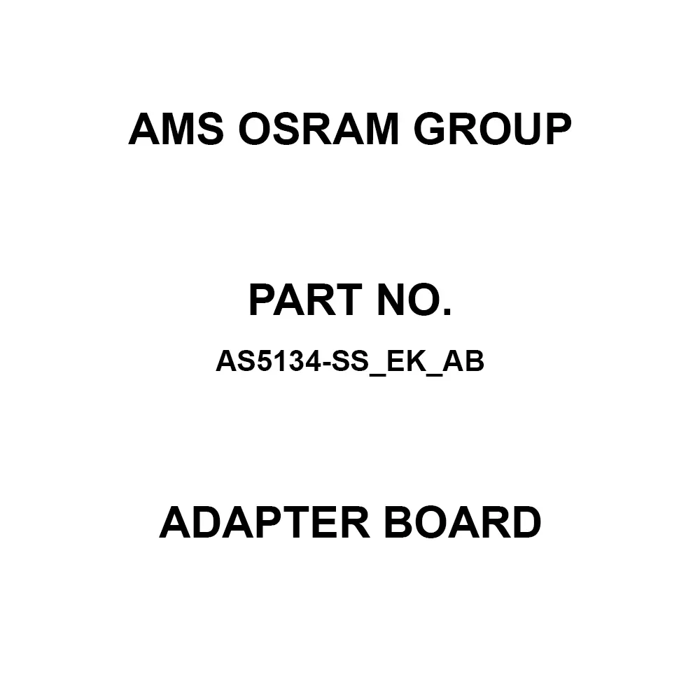 AMS OSRAM GROUP Adapter Board 4.5 to 5.5 V Operating Supply Voltage, AS5134-SS_EK_AB