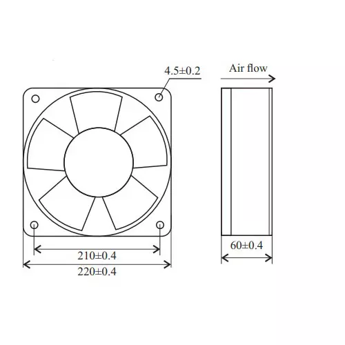 Trumaxx Instrument Cooling Fan 55/50 W 230 V 200 x 200 x 60 mm Size, tru-20060B (Round & Square)