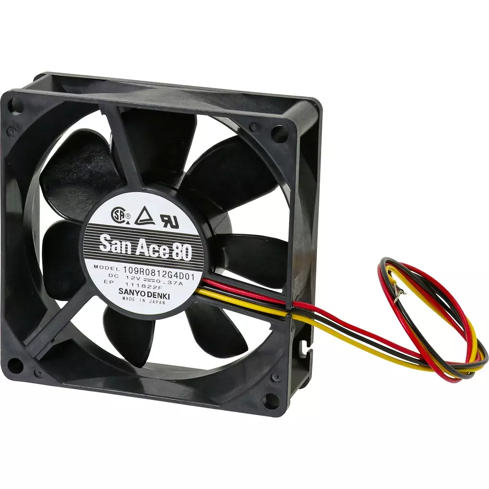 Sanyo Denki San Ace Standard DC Fan Square 80x80 mm Size 25 mm Thickness, 109R0812G4D01