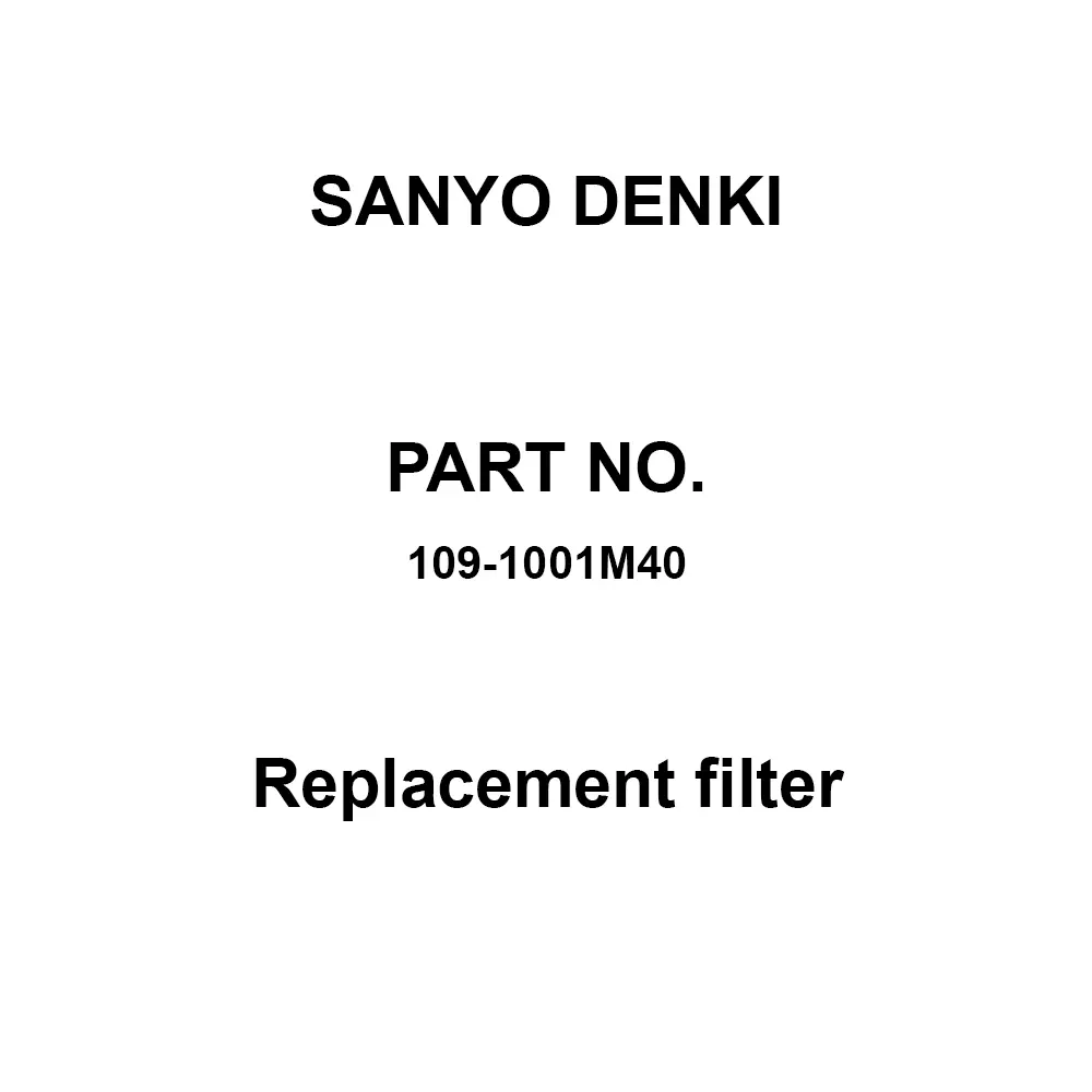 Sanyo Denki Replacement Filter for 92 mm Square, 109-1001M40 (5 Pcs Set)