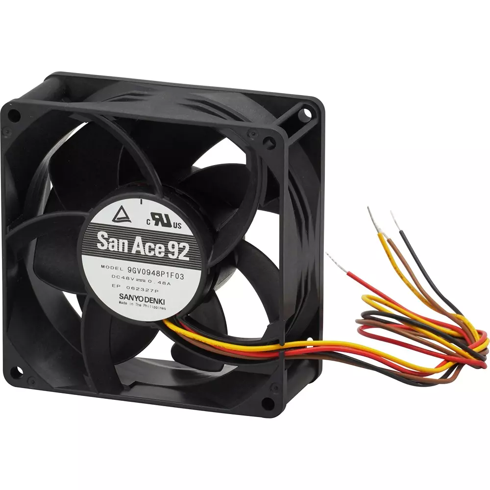 Sanyo Denki DC Fan Motor Square Type DC48 V 92x92 mm, 9GV0948P1F03