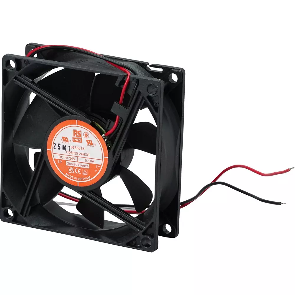 RS PRO DC Axial Fan DC 24 V Input Voltage Square Shape, 668-8833