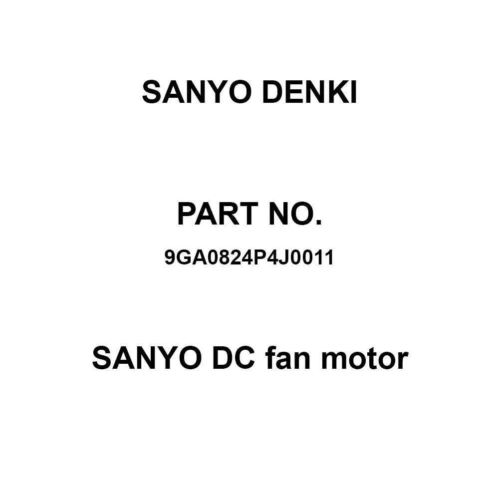 Sanyo Denki DC Fan Motor Square Type DC24 V 80x80 mm, 9GA0824P4J0011