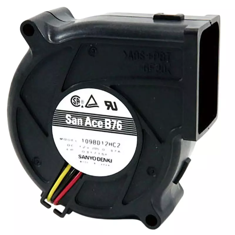 Sanyo Denki DC San Ace Blower Fan 30 mm Thickness 76 mm Square Drive, 109BD12HC2