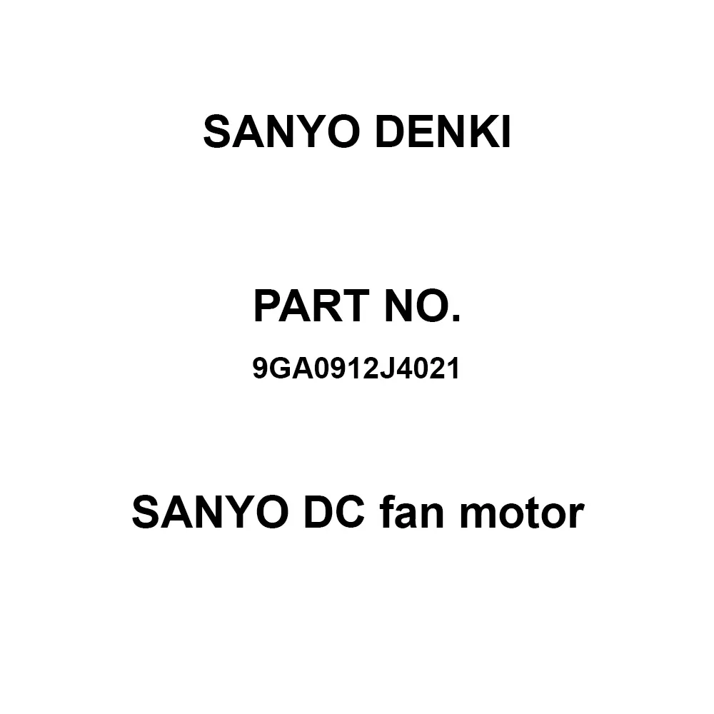 Sanyo Denki DC Fan Motor Square Type DC12 V 92x92 mm, 9GA0912J4021