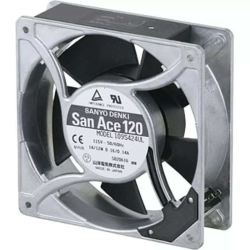 Sanyo Denki San Ace Ac Fan Motor Square AC115 V Input 25 mm Thickness, 109S093