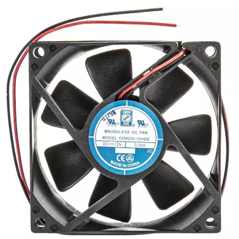 RS PRO DC Axial Fan DC 12 V Input Voltage Square Shape, 668-8839