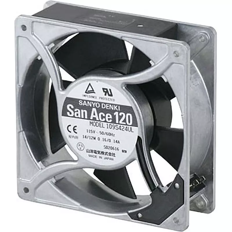 Sanyo Denki San Ace Ac Fan Motor Square AC115 V Input 25 mm Thickness, 109S053