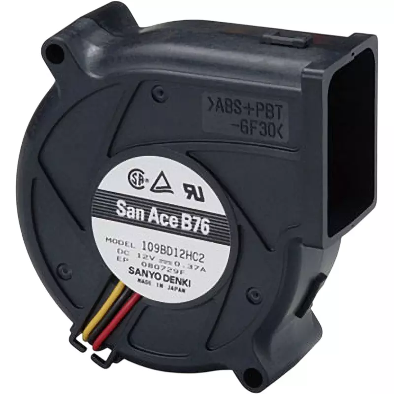 Sanyo Denki DC San Ace Blower Fan 30 mm Thickness 76 mm Square Drive, 109BD24FC2