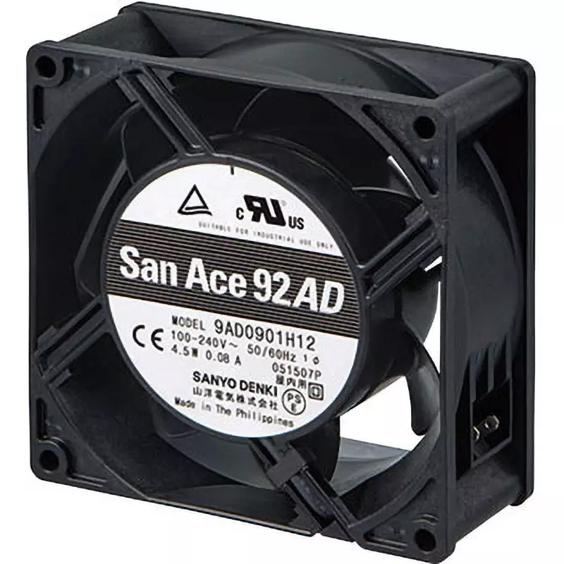 Sanyo Denki ACDC Fan Set Square 92x92 mm Size 38 mm Thickness, ST1-9AD0901H1H