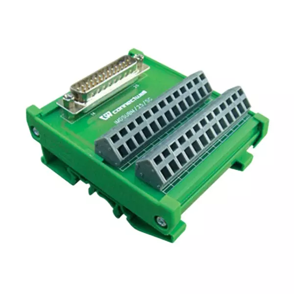 Connectwell Cage Terminal Male DSUB Module 15 Pin Spring Rail Mount, IMDSUBM/15/SC