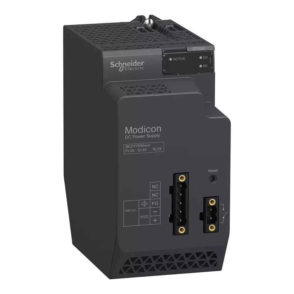Schneider Electric Modicon X80 Isolated Redundant Power Supply Module 600 mA 125 V DC Supply Voltage, BMXCPS3522
