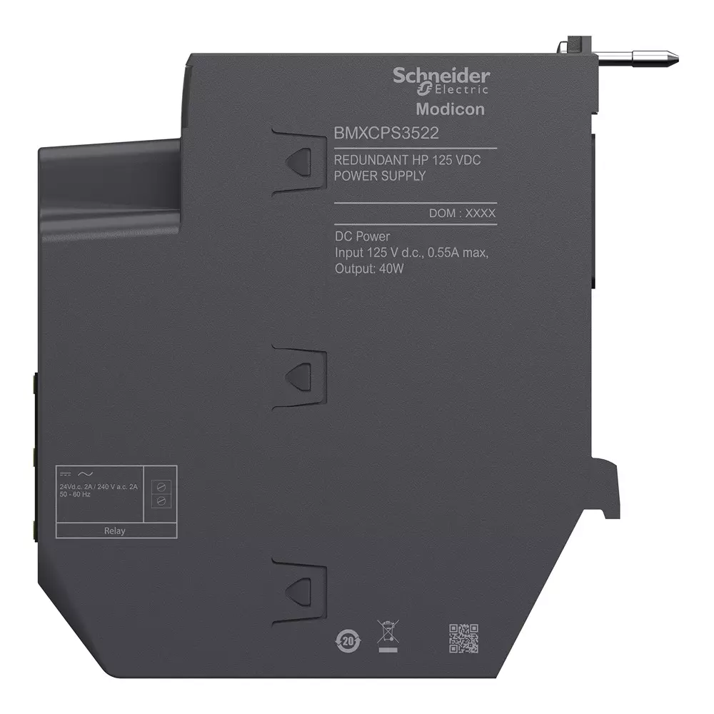 Schneider Electric Modicon X80 Isolated Redundant Power Supply Module 600 mA 125 V DC Supply Voltage, BMXCPS3522