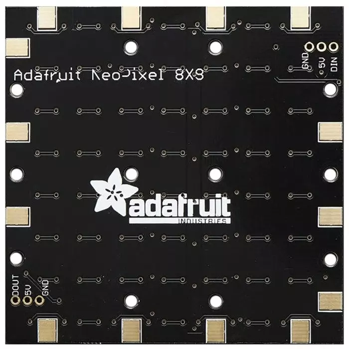 ADAFRUIT INDUSTRIES Neo Pixel Neo Matrix 64 RGBW Warm White Matrix Module LED Matrix, 2870
