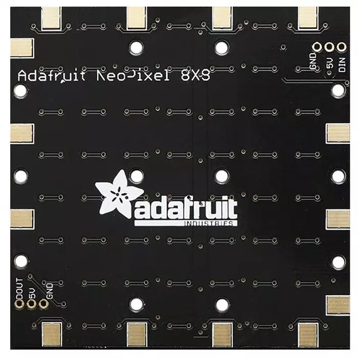 ADAFRUIT INDUSTRIES Neo Pixel Neo Matrix 64 RGBW Cool White Matrix Module LED Matrix, 2872
