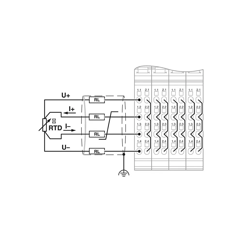 Phoenix Contact Inline Series Temperature Measurement Terminal with 4 Conductor, IB IL TEMP 4/8 RTD/EF-PAC