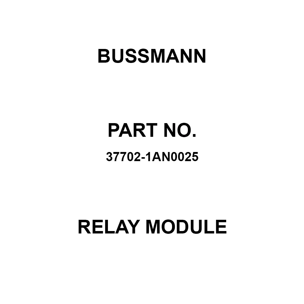 Bussmann Power Relay Module Relay Module DIN Rail Mount, 37702-1AN0025