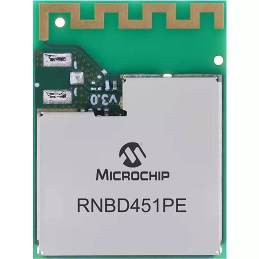 MICROCHIP Bluetooth Module UART Interface 12 dBm Power, RNBD451PE-I110