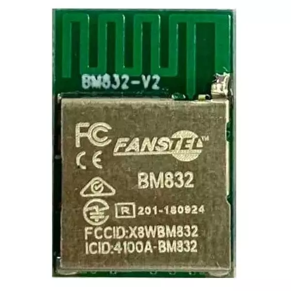 Fanstel Bluetooth Module I2C, I2S, SPI, UART Interface 4 dBm Power, BM832