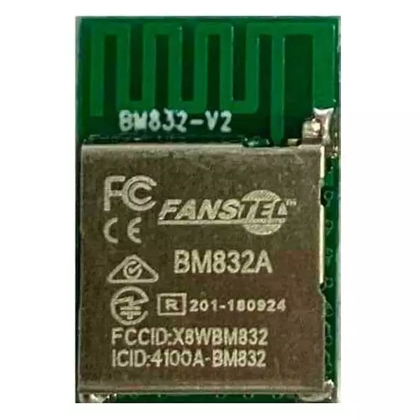 Fanstel Bluetooth Module I2C, I2S, SPI, UART Interface 4 dBm Power, BM832A
