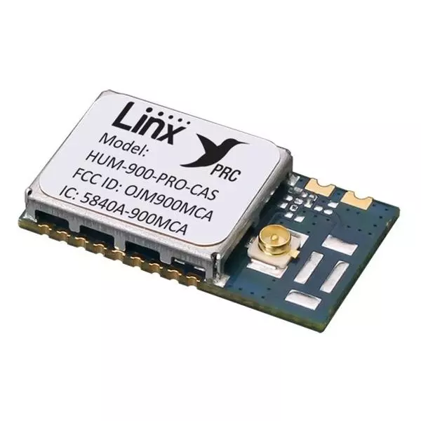 TE CONNECTIVITY Sub-GHz Module 9.5 dBm Output Power 902 MHz to 928 MHz, HUM-900-PRC-CAS