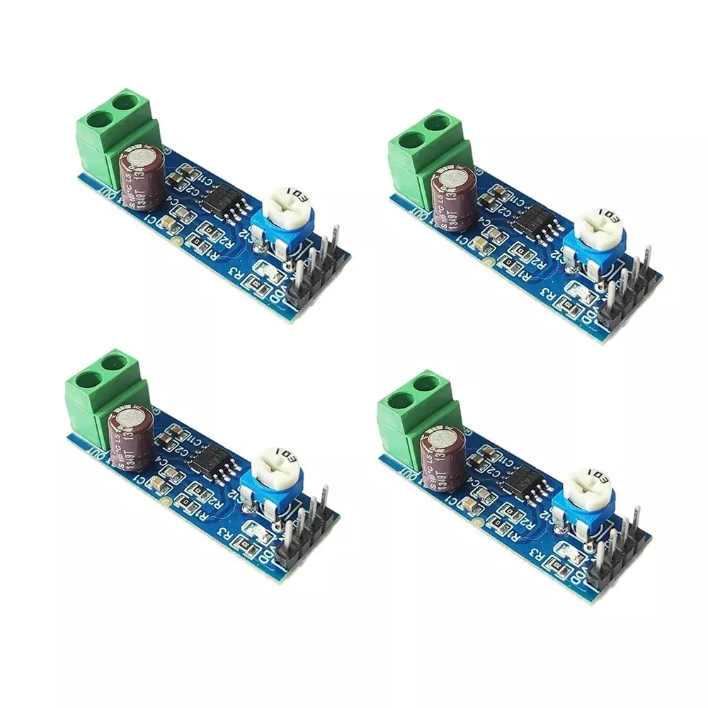 Invento Mono Audio Amplifier Module 12 V Voltage 4 mA Low Quiescent Current Drain with 10K Adjustable Resistance, LM386 (Pack of 4 Pcs)