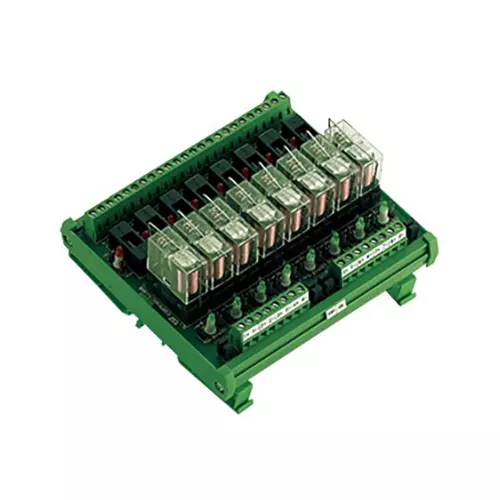 Connectwell Relay Module 8 Channel 1CO (SPDT) 24 VDC Rail Mount with Output Fuse Fail Indication, IMRE1SSFI8/24/OM