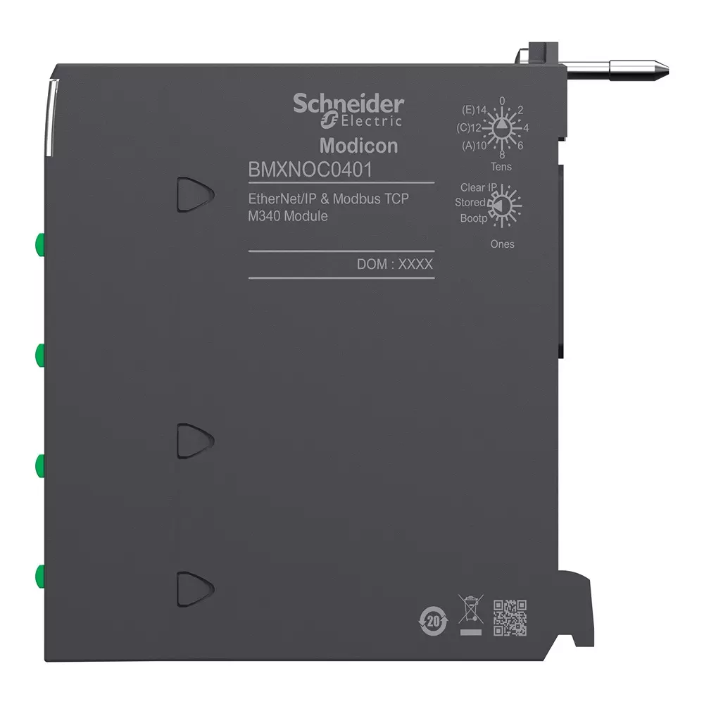 Schneider Electric Modicon M340 Ethernet Module 4xRJ45 555 mA at 3.3 V DC, BMXNOC0401